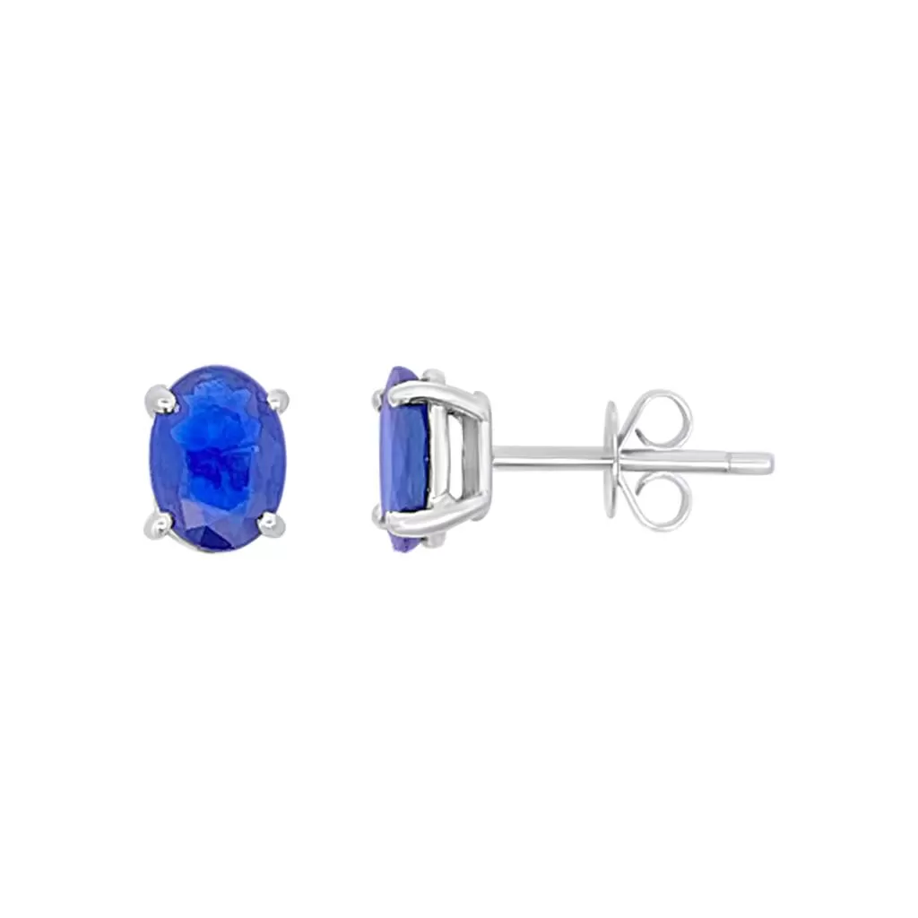 Irisa by Martin Binder Oval Blue Sapphire Stud Earrings