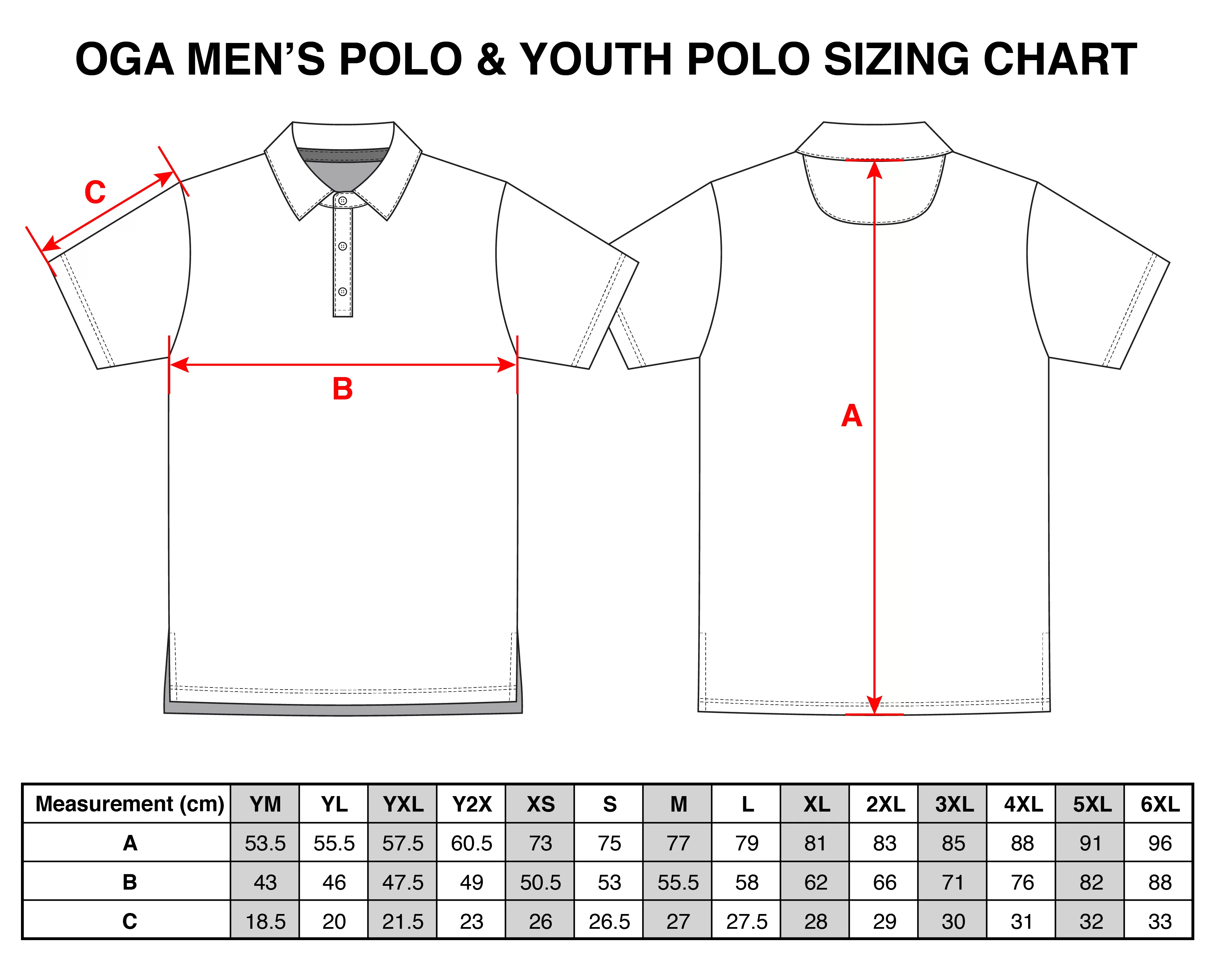 Iwa Flock Charcoal Sky - OGA Youth Polo - Charcoal / Sky Blue