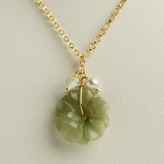 Jade Flower Necklace