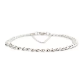 James Avery 925 Sterling Silver Light Double Curve Charm Bracelet