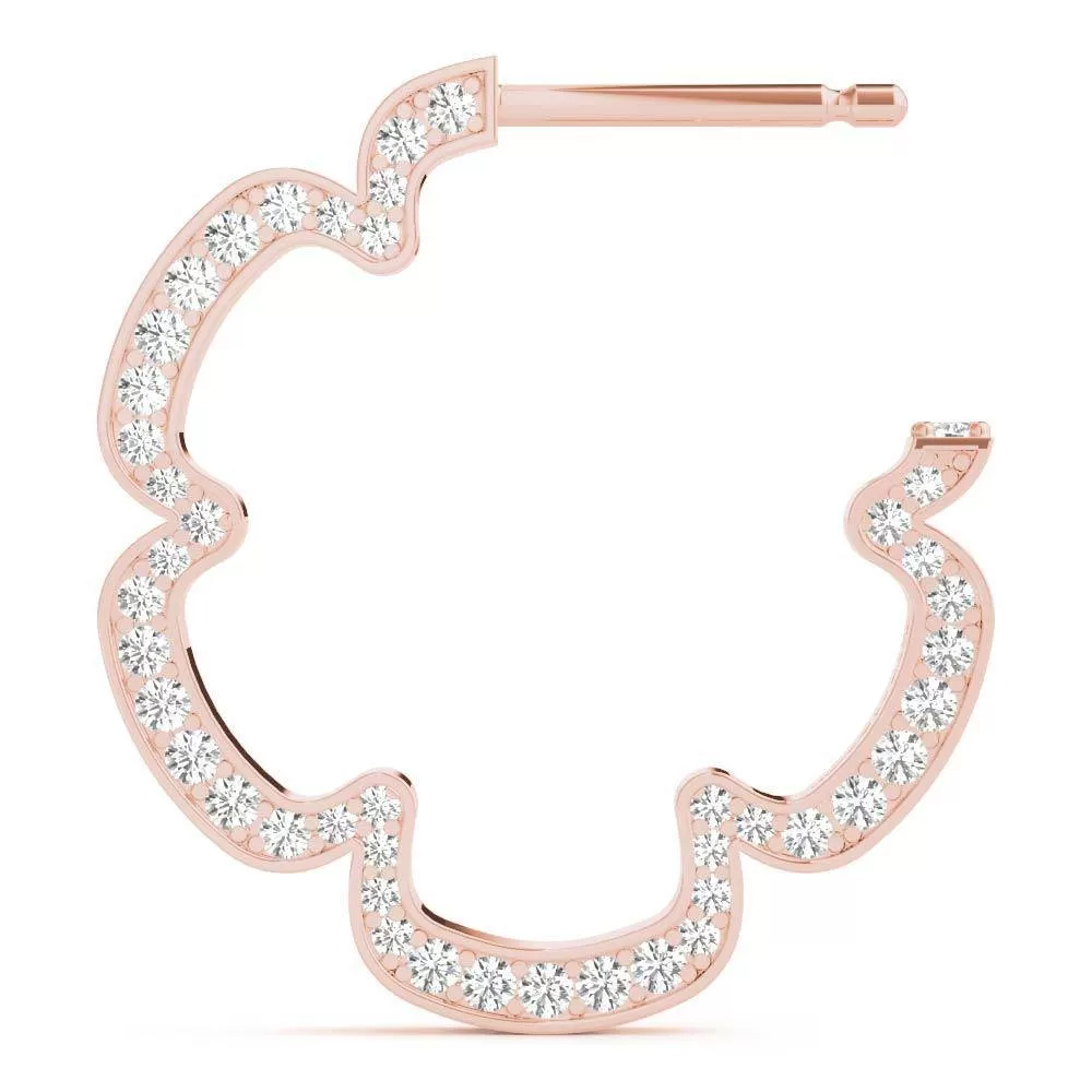 Jules Open Frame Daisy Hoops