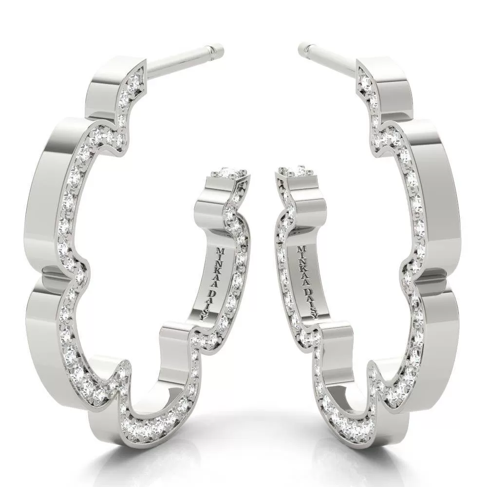 Jules Open Frame Daisy Hoops