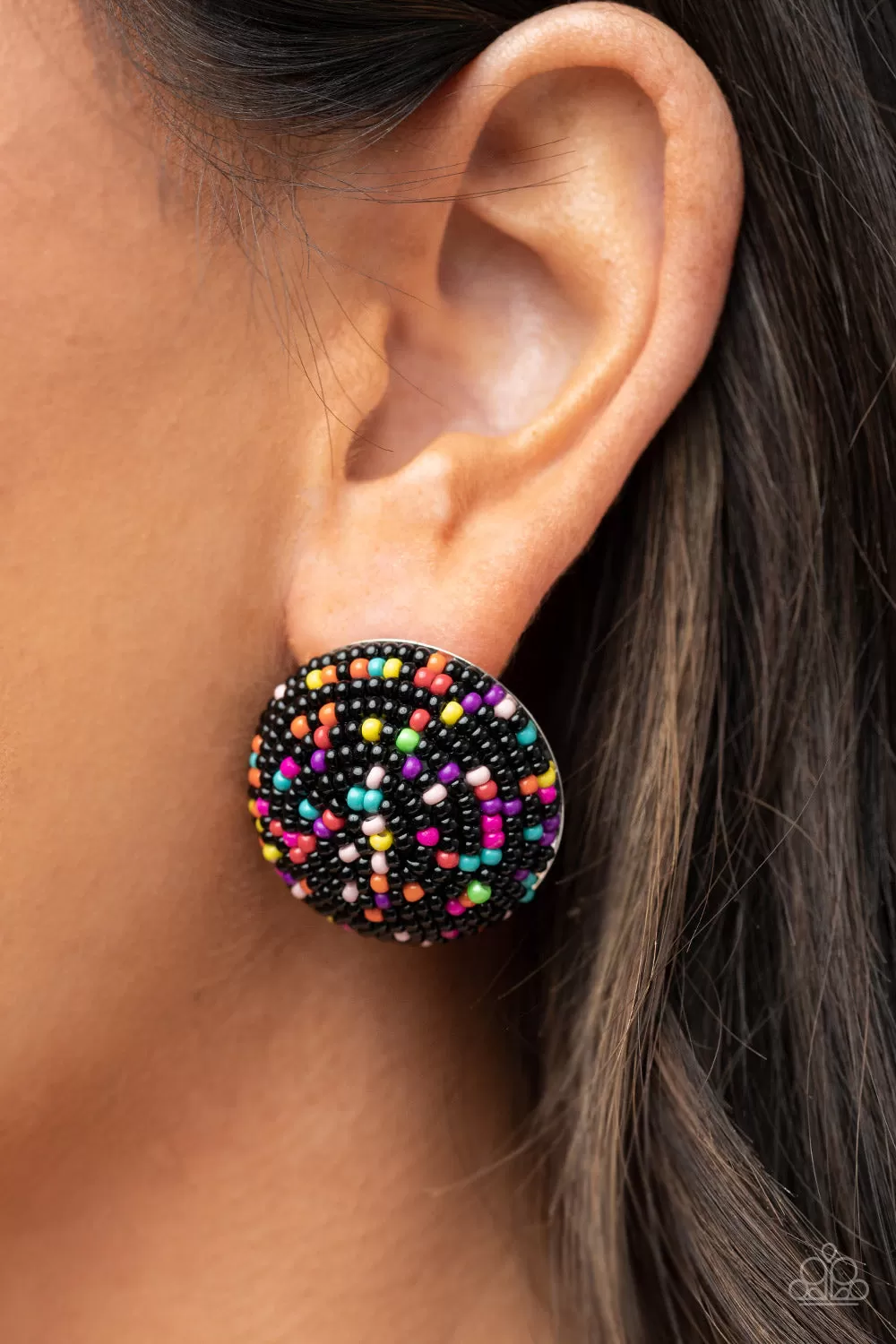 Kaleidoscope Sky Black-Earrings