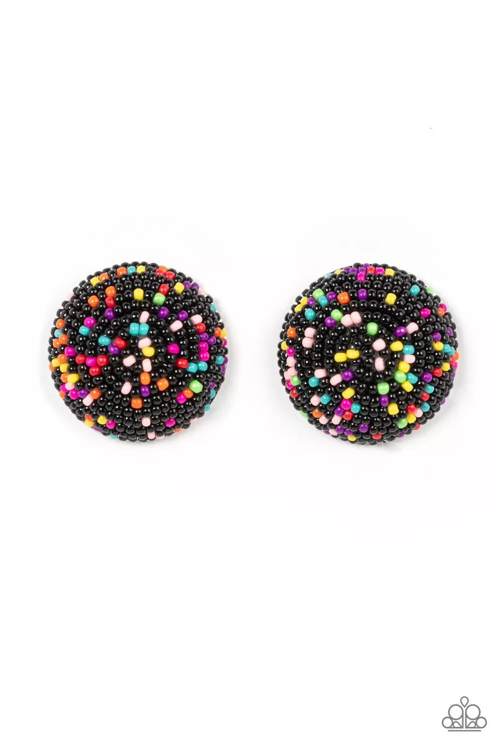 Kaleidoscope Sky Black-Earrings