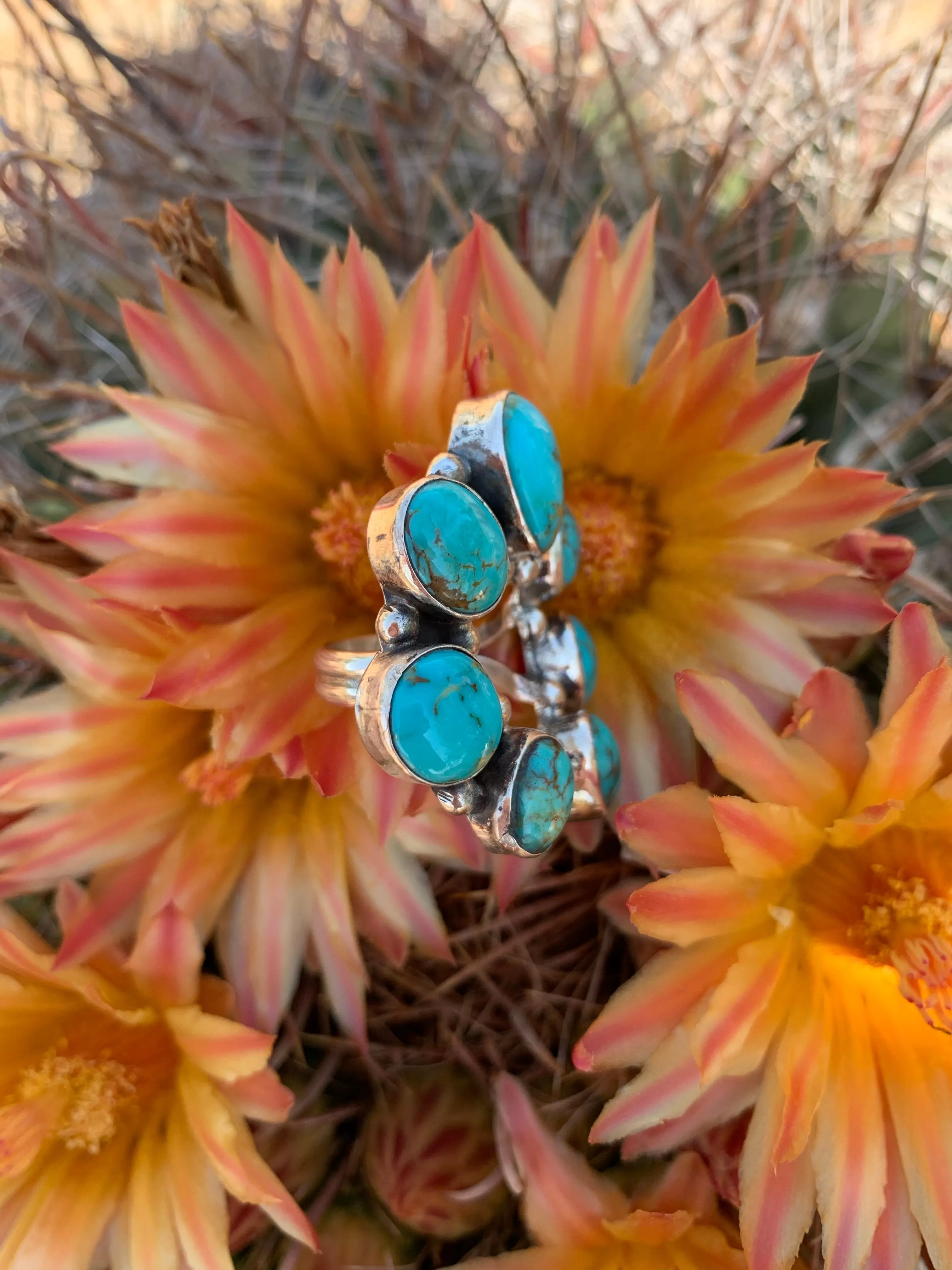 Kingman Turquoise Naja ring size 6 1/2