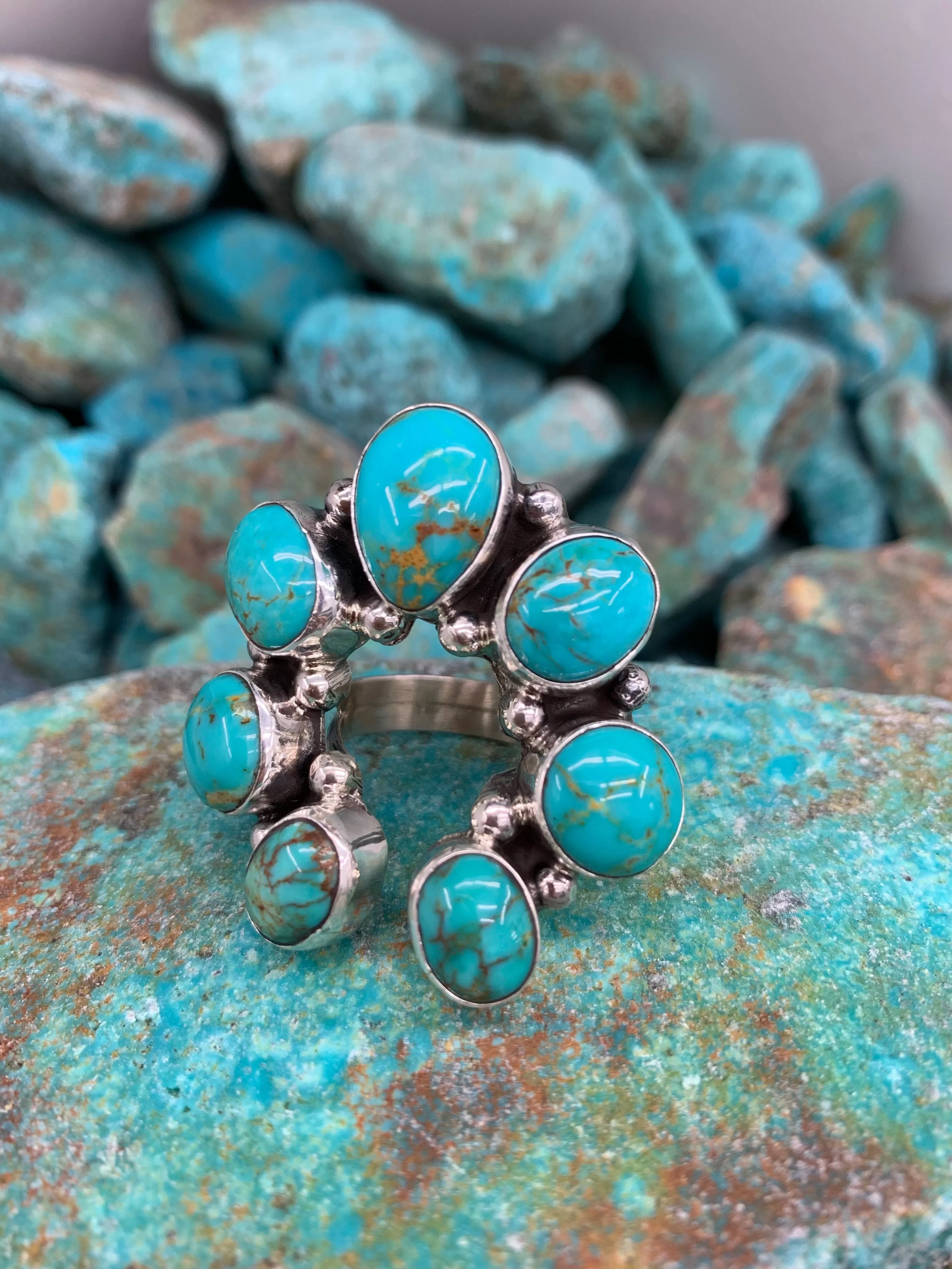 Kingman Turquoise Naja ring size 6 1/2