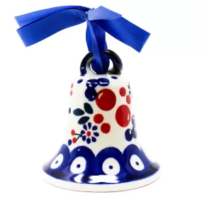 Large Bell-Ornament in Traditional Cherries