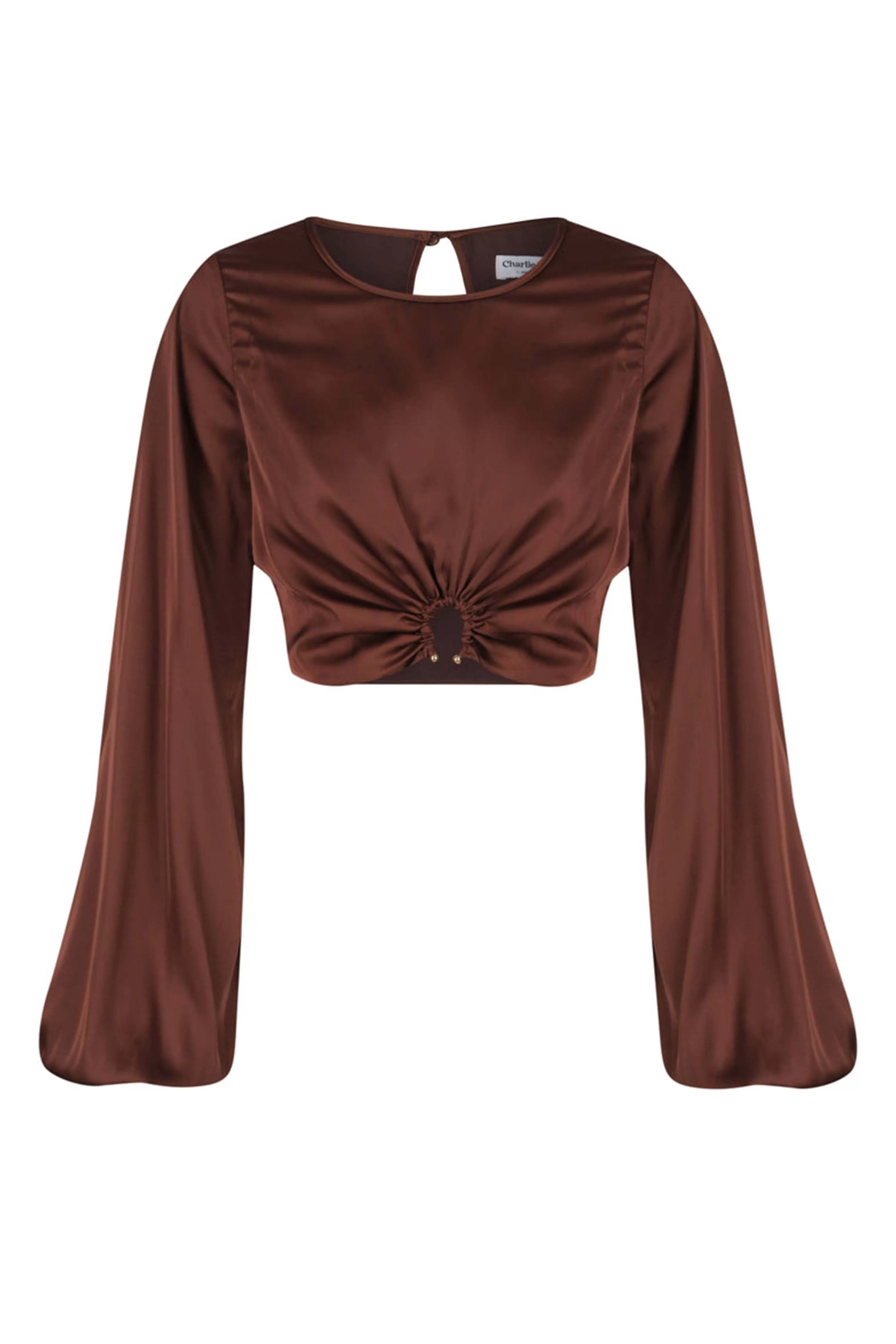 Layla Chocolate Ring LS Crop Top