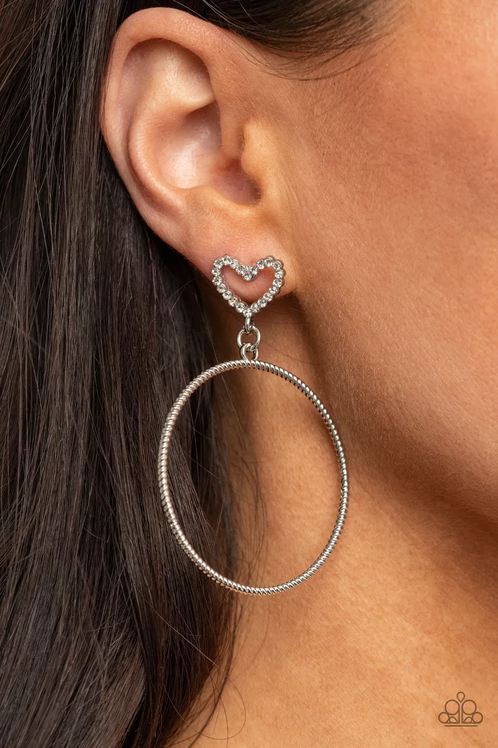 Love Your Curves - White Earring