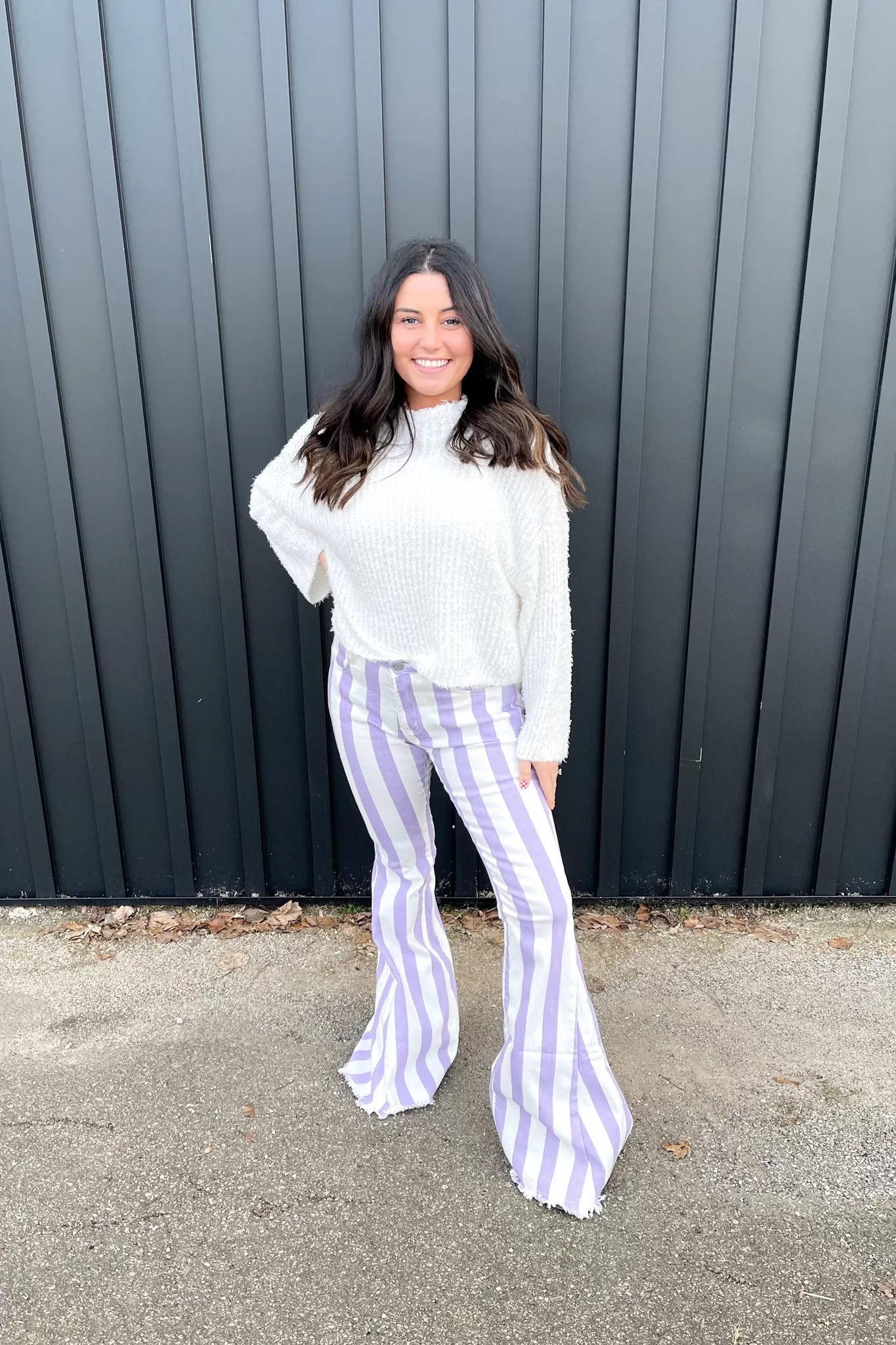 Maeve Striped Bell Bottoms