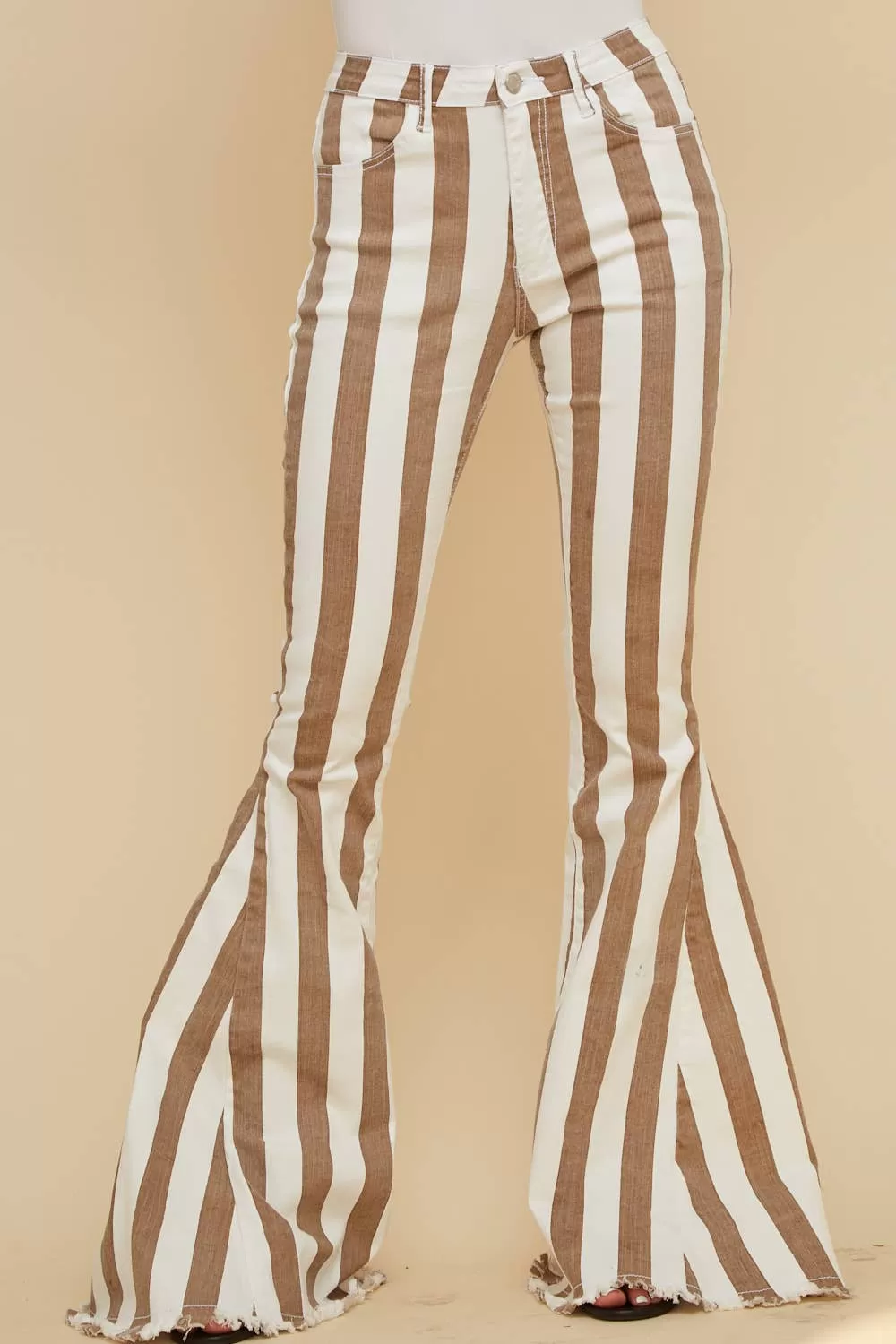 Maeve Striped Bell Bottoms