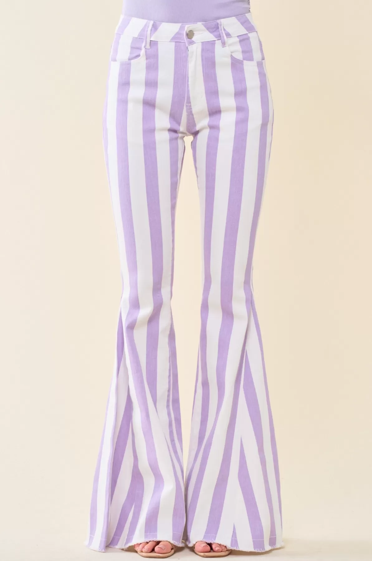 Maeve Striped Bell Bottoms