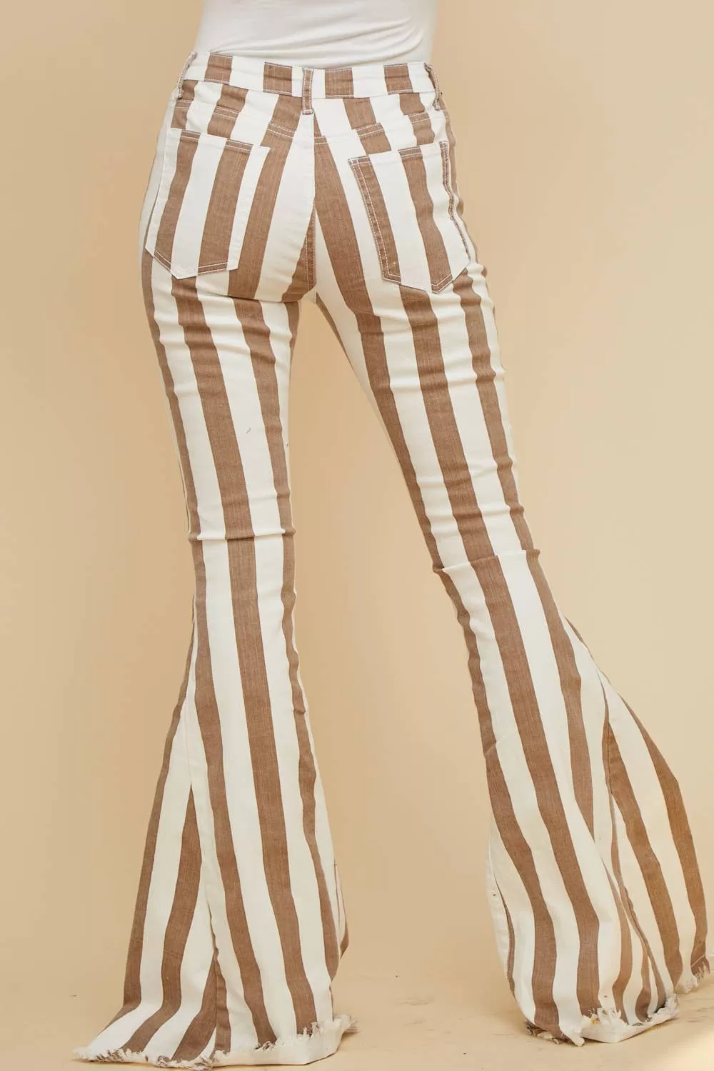 Maeve Striped Bell Bottoms