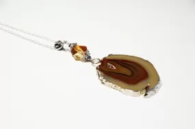 Maroon River Agate Pendant