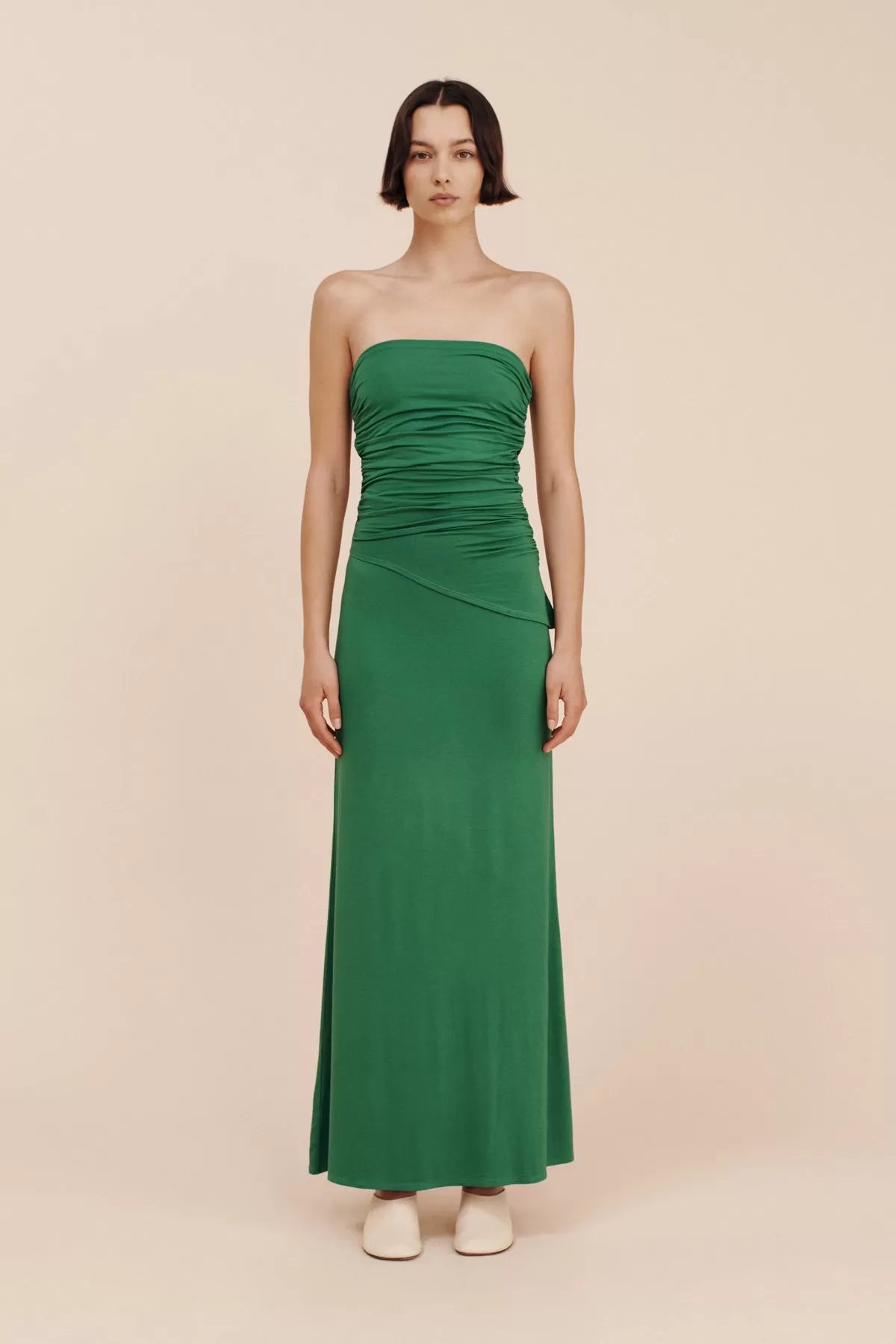 MASON STRAPLESS TOP - EMERALD