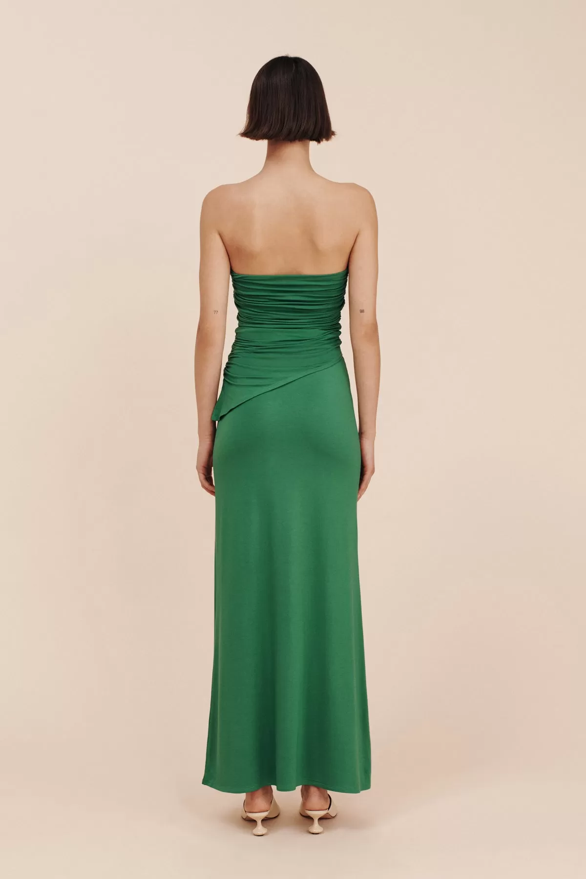 MASON STRAPLESS TOP - EMERALD