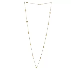 Mauboussin 18K Yellow Gold Diamond Floral Long Necklace