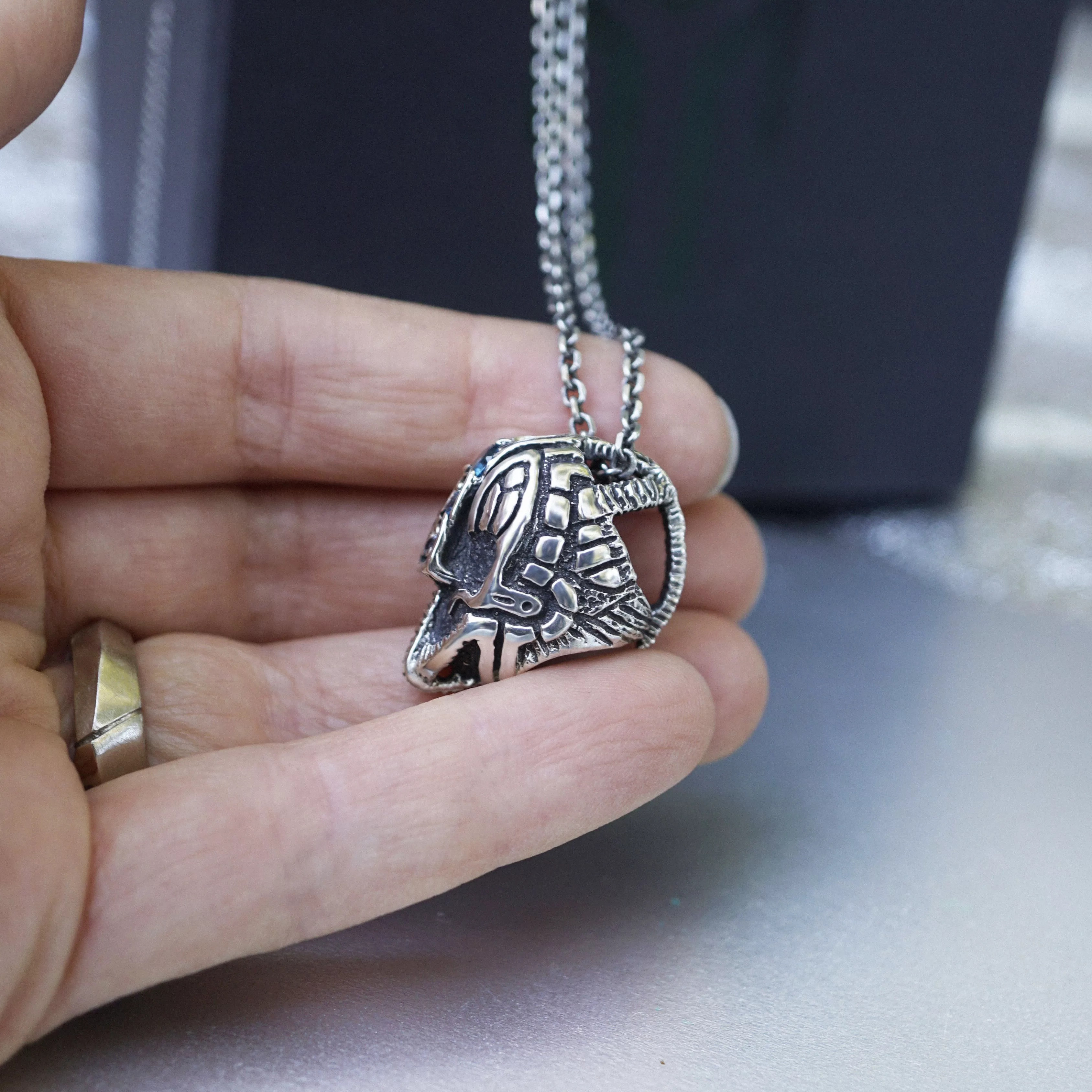 Mens necklace HELMET