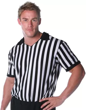 Men's Referee Shirt, One Size, Black & White