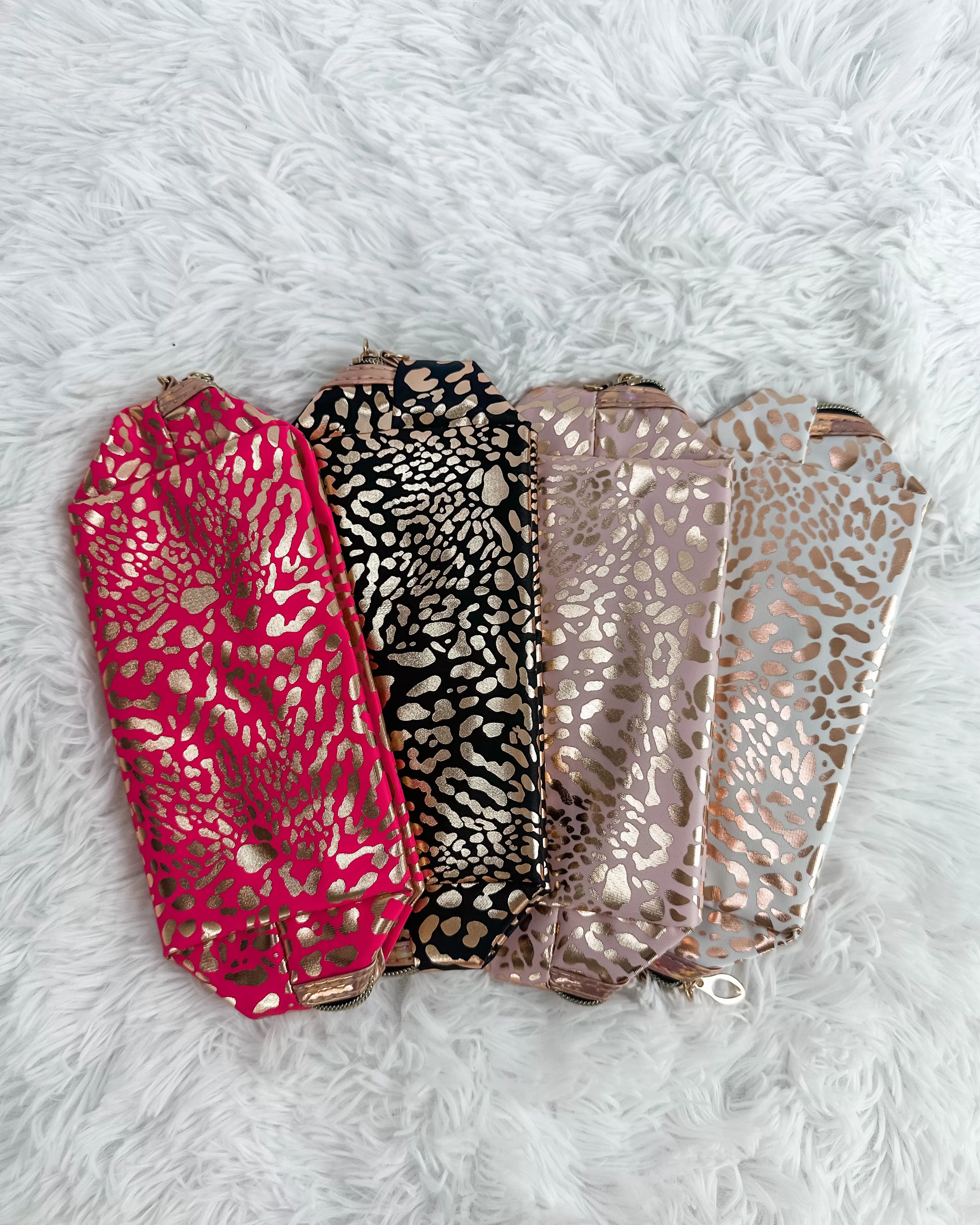 Metallic Animal Print Wristlet