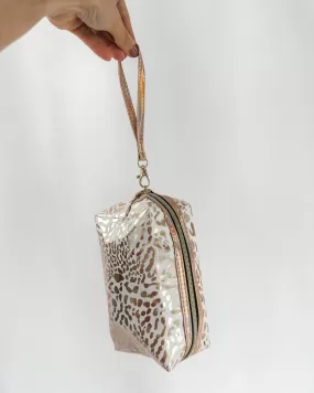 Metallic Animal Print Wristlet