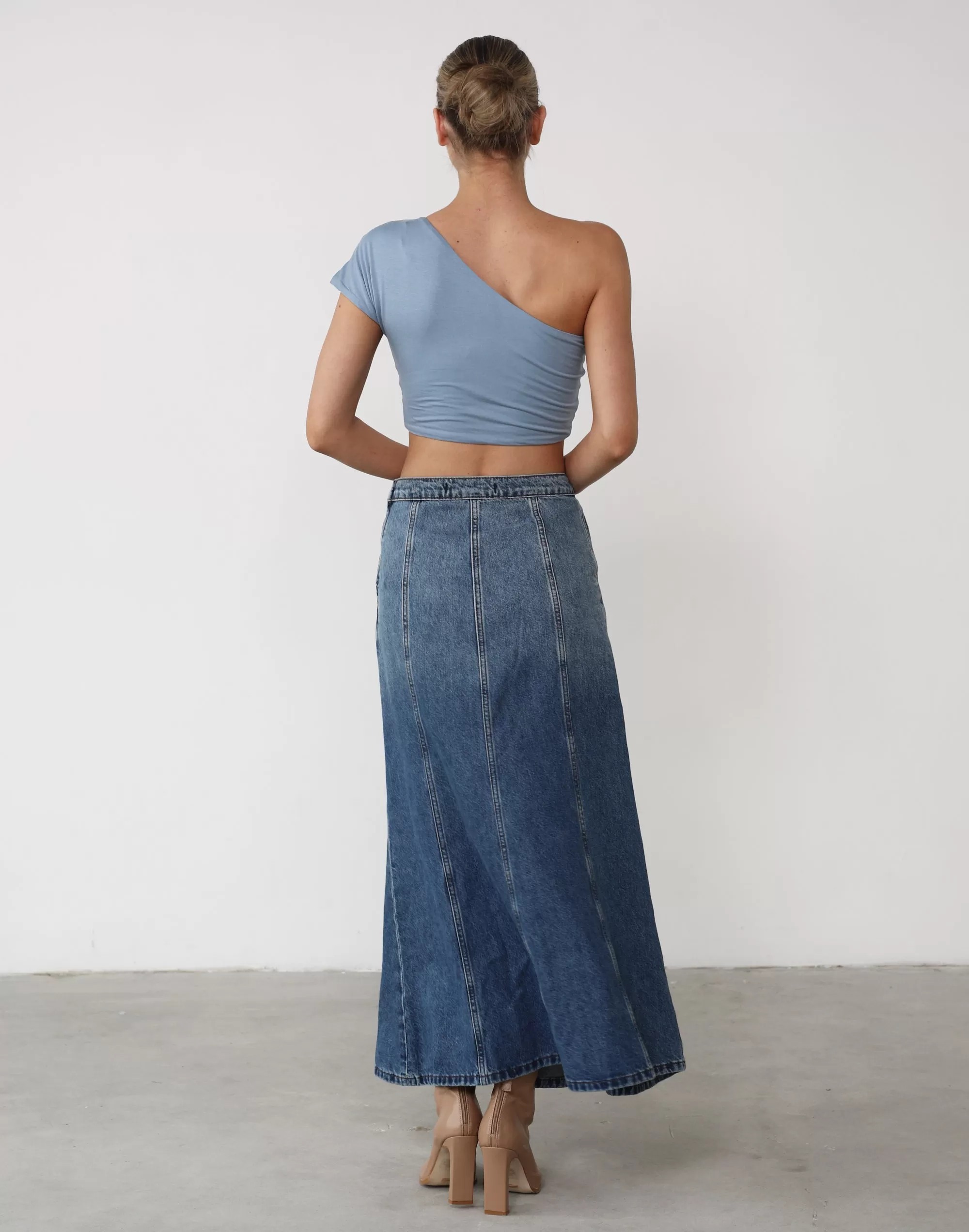 Mira Crop Top (Steel Blue)