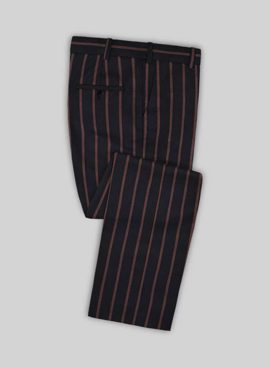 Napolean Ipai Stripe Black Wool Pants