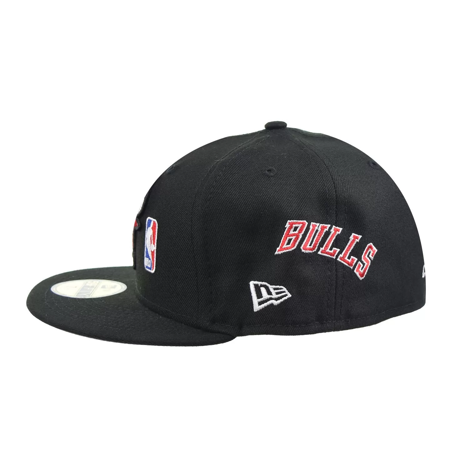 New Era Chicago Bulls 6X World Champions 59Fifty Fitted Hat Black-Red-Multi