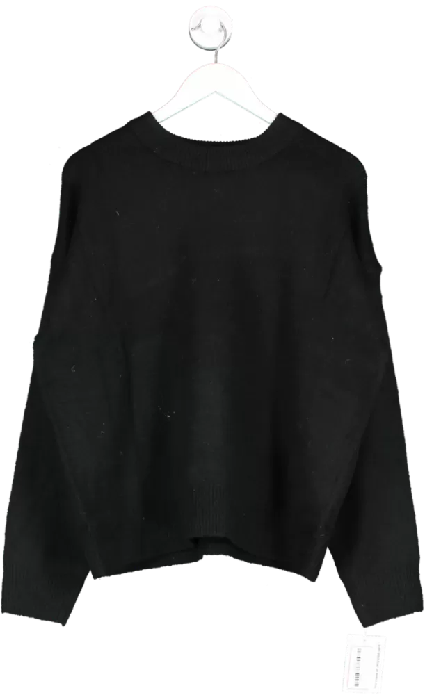 New Look Black Knit Crew Neck Jumper UK L