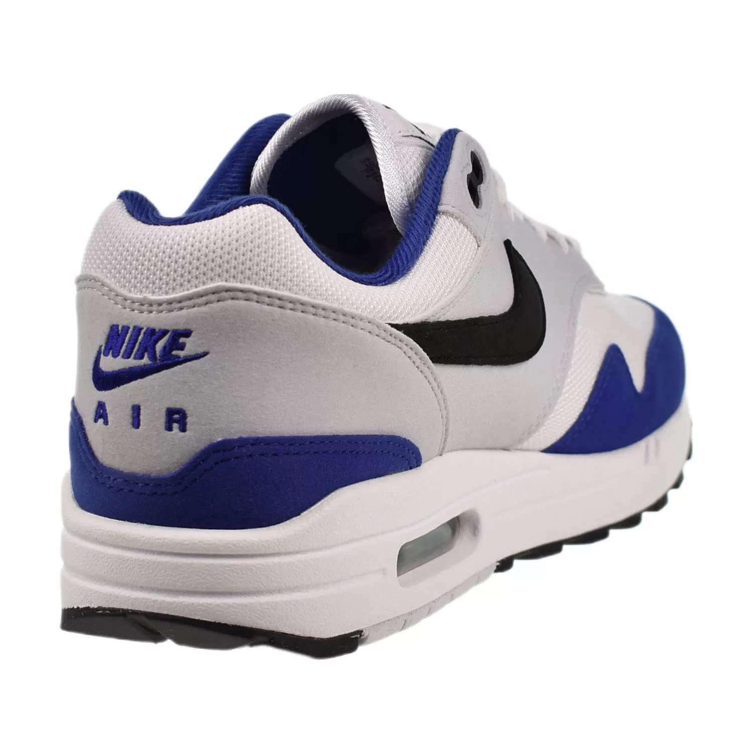 Nike Air Max 1 Men's Shoes White-Black-Deep Royal Blue