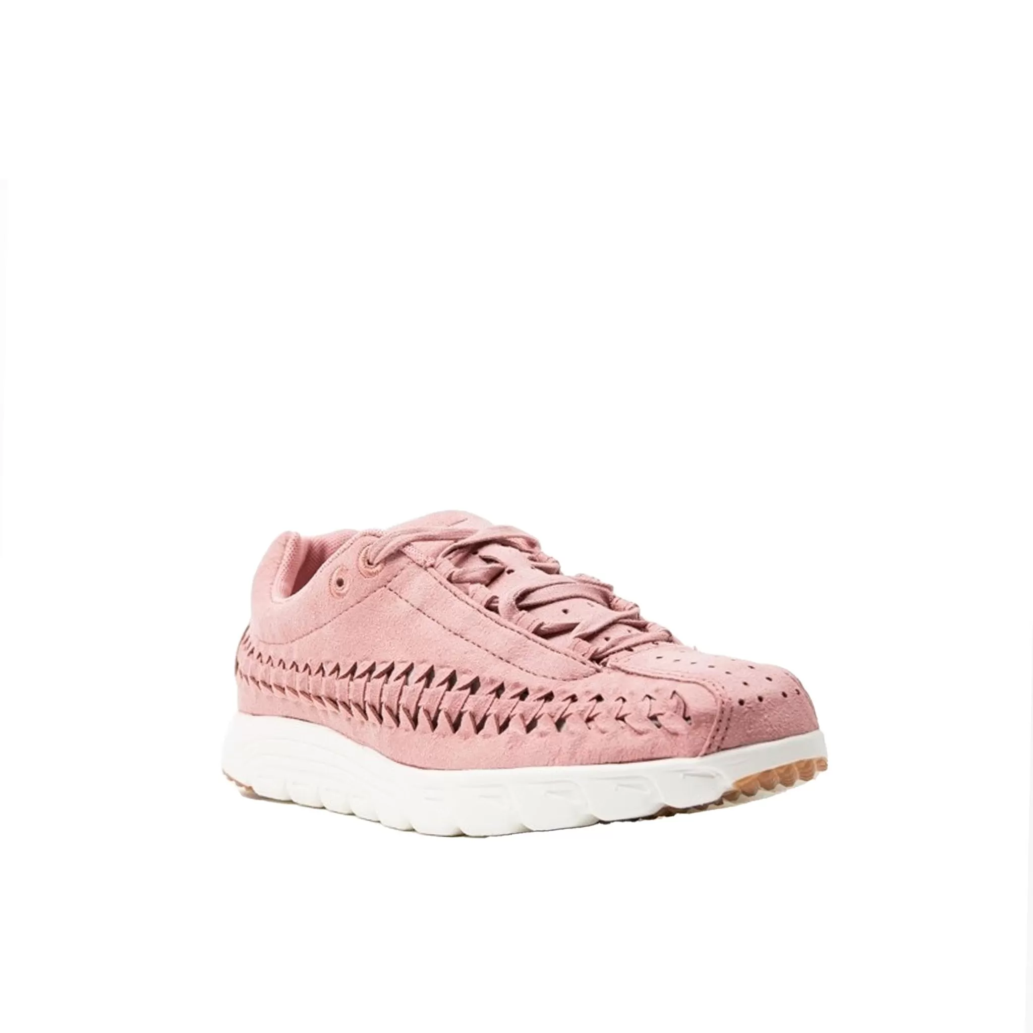 Nike Mayfly Woven Lace Up Pink Suede Leather Womens Trainers 833802 601