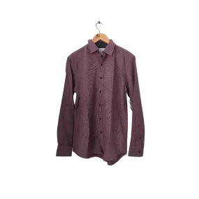 Old Navy Men's Maroon Small Check Printed Collared Shirt | Brand new |