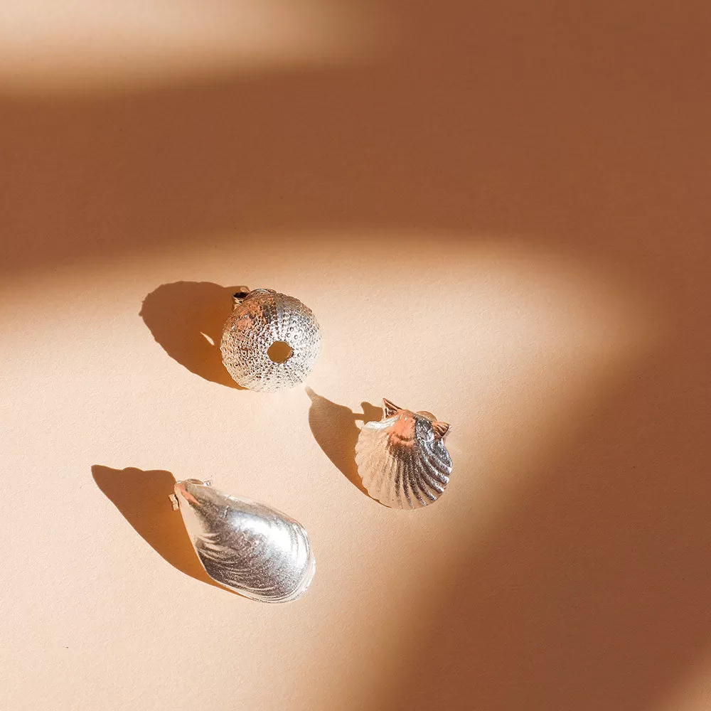 Olivia Silver Earring Scallop