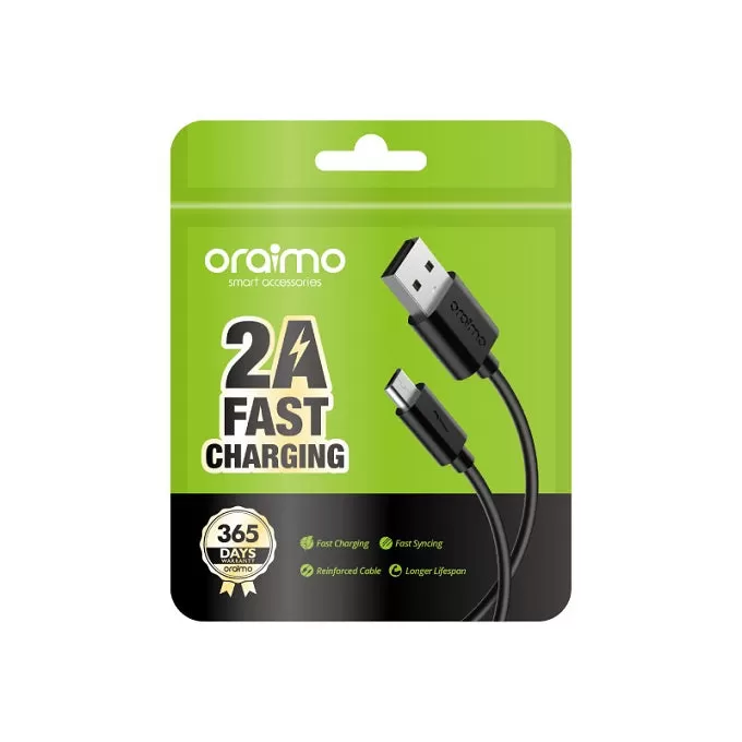 oraimo 1.5m Micro USB Cable 2.1A Fast Charging & High-Speed Syncing