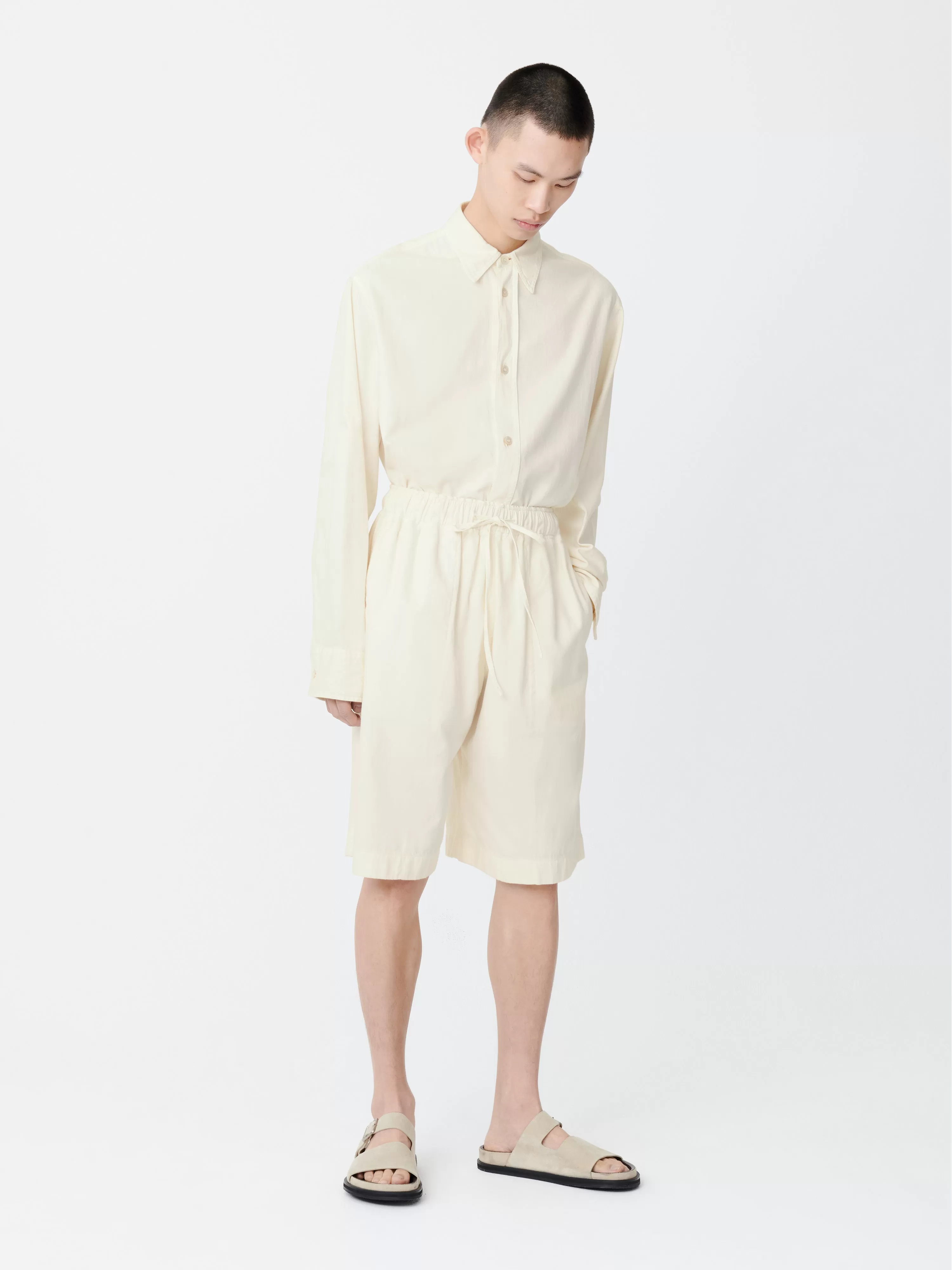 Ossi Denim Shorts in Parchment