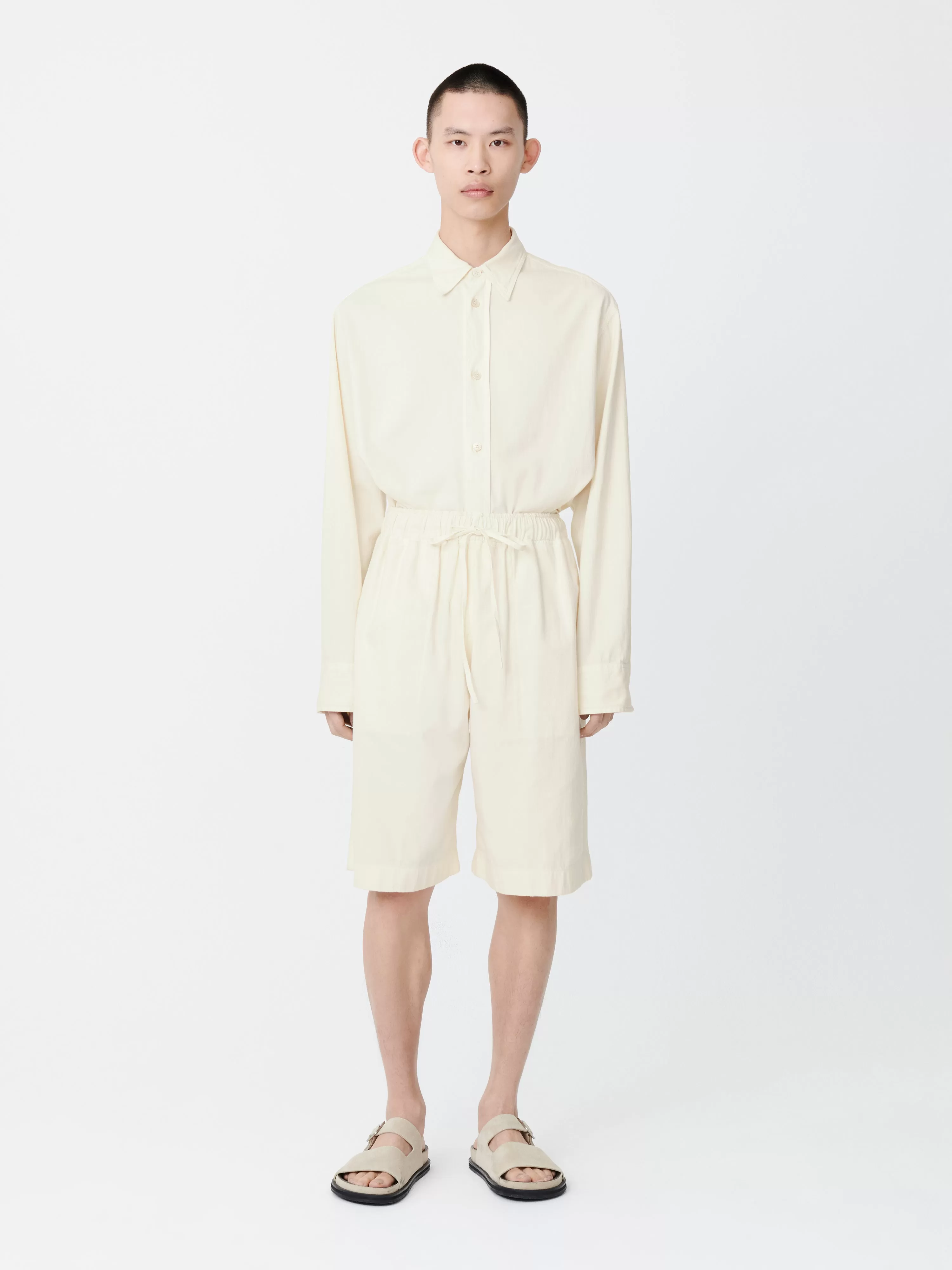 Ossi Denim Shorts in Parchment