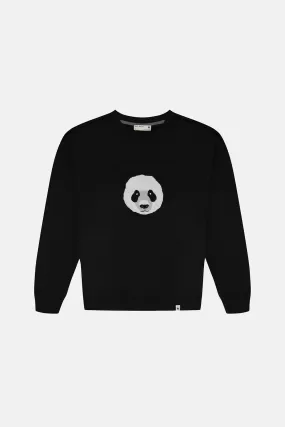 Panda Punch Sweatshirt - Siyah