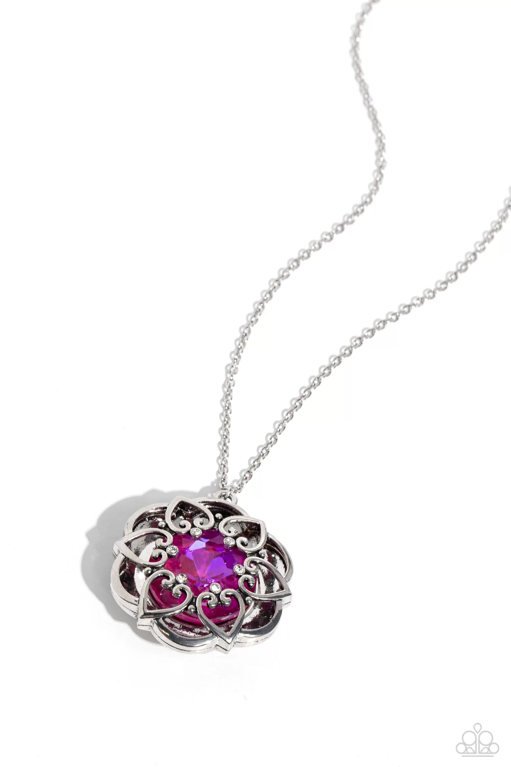 Paparazzi Flowering Fantasy Pink Necklace & Earring Set