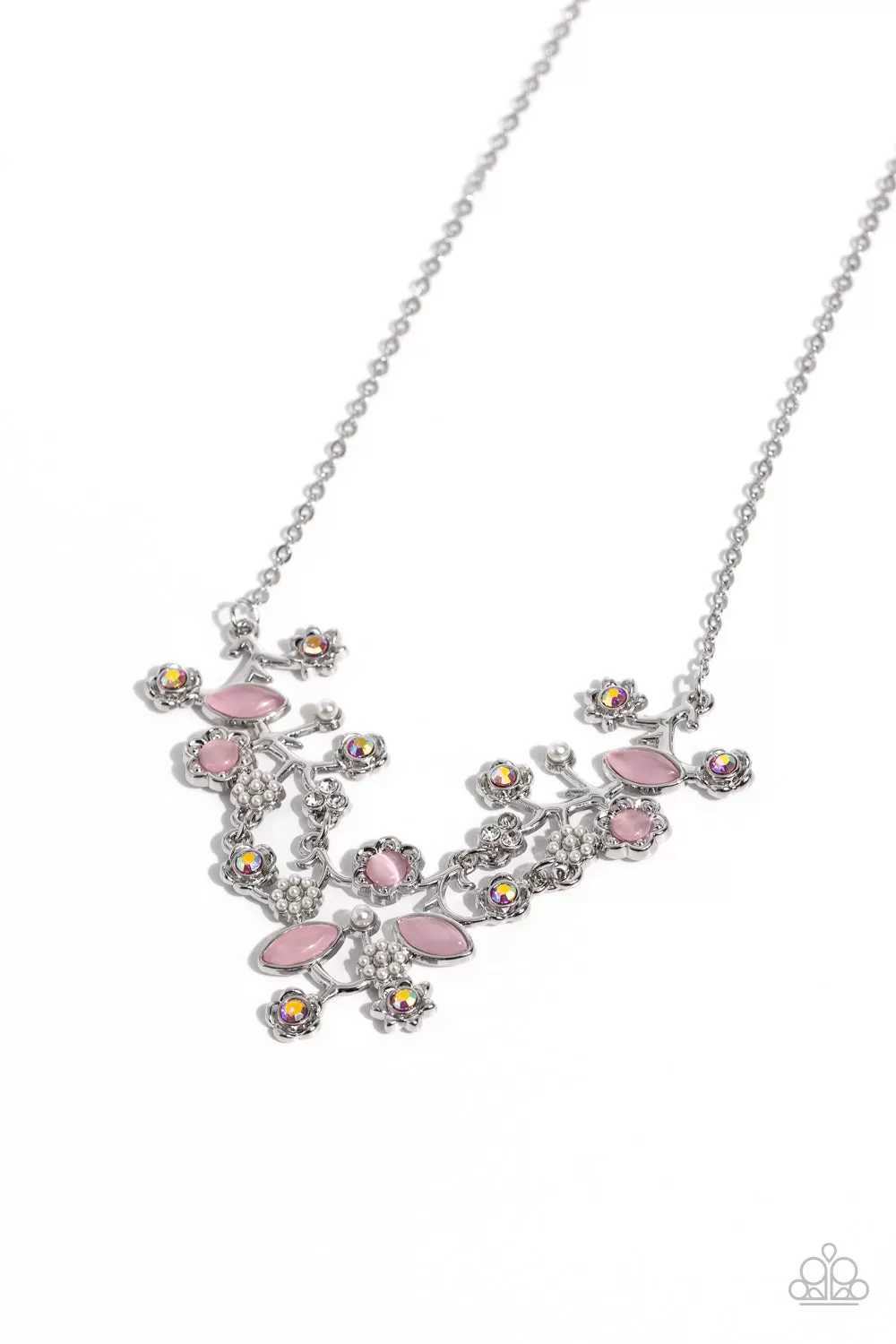 Paparazzi Gardening Group Pink Necklace & Earring Set