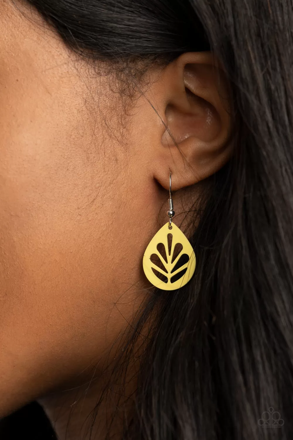 Paparazzi LEAF Yourself Wide Open - Yellow Earrings