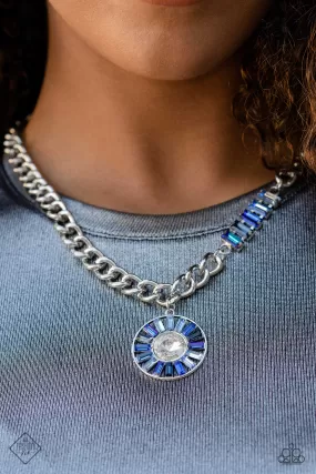 Paparazzi Tiered Talent Blue Fashion Fix Necklace & Earring Set