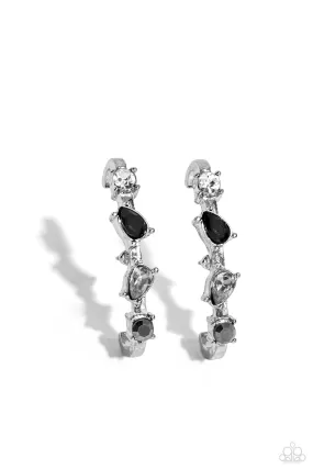 Paparazzi Trendy Twists Black Post Earrings