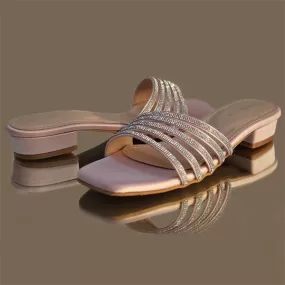 Peach Fancy Slippers for Women