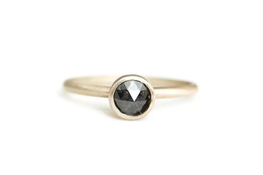 pepper diamond bezel ring