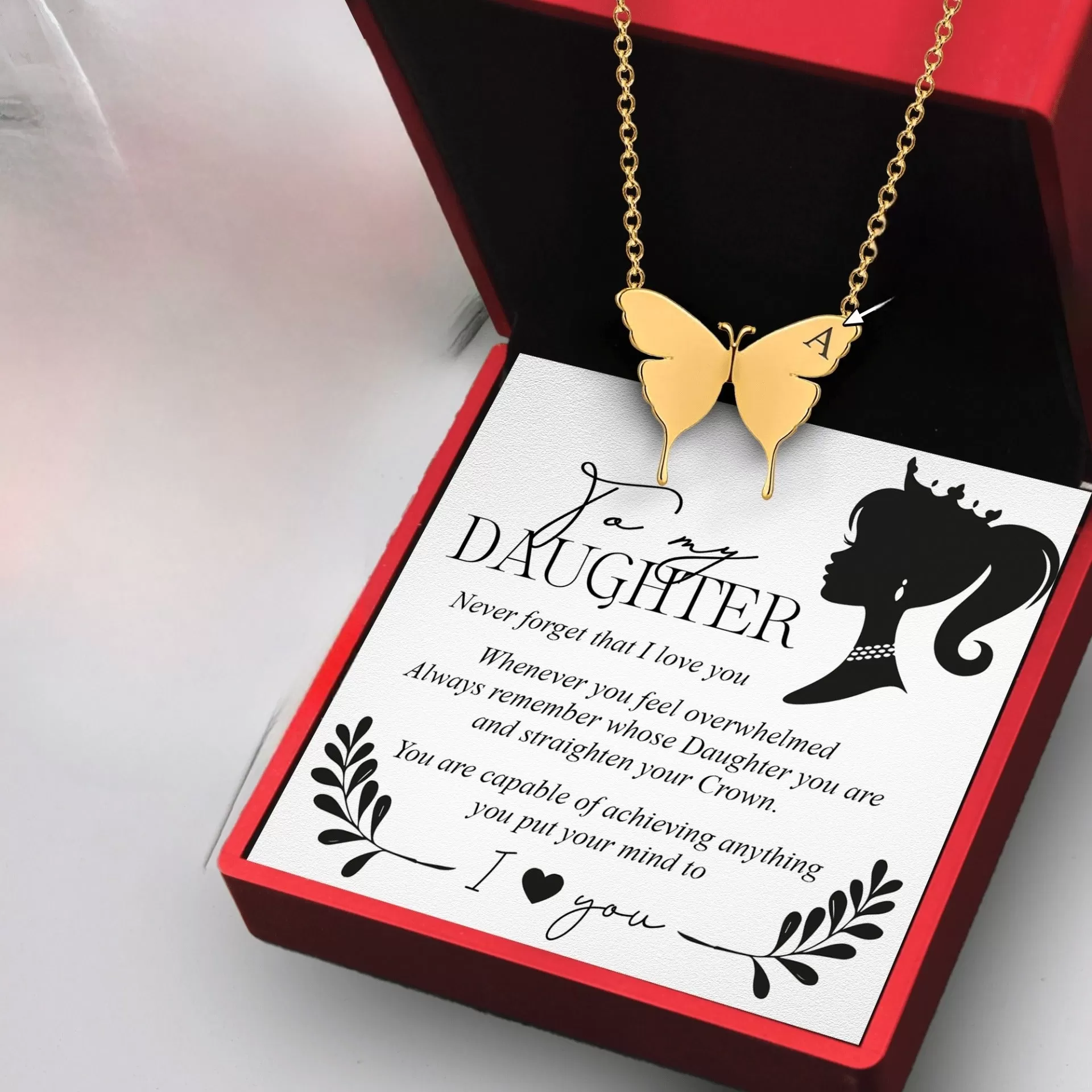 Personalized Butterfly Necklace