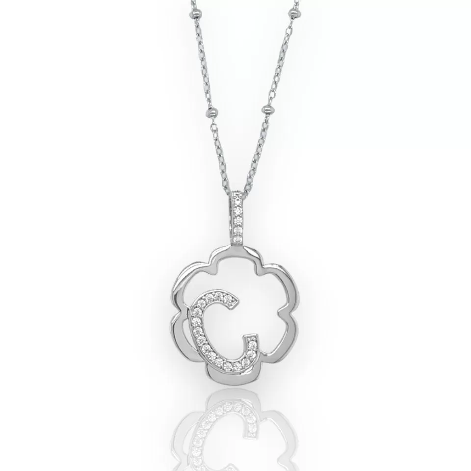 Peyton Daisy Initial Necklace