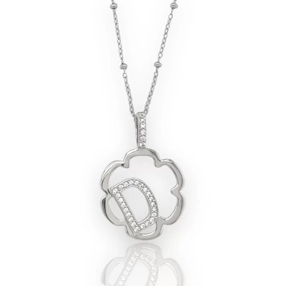 Peyton Daisy Initial Necklace