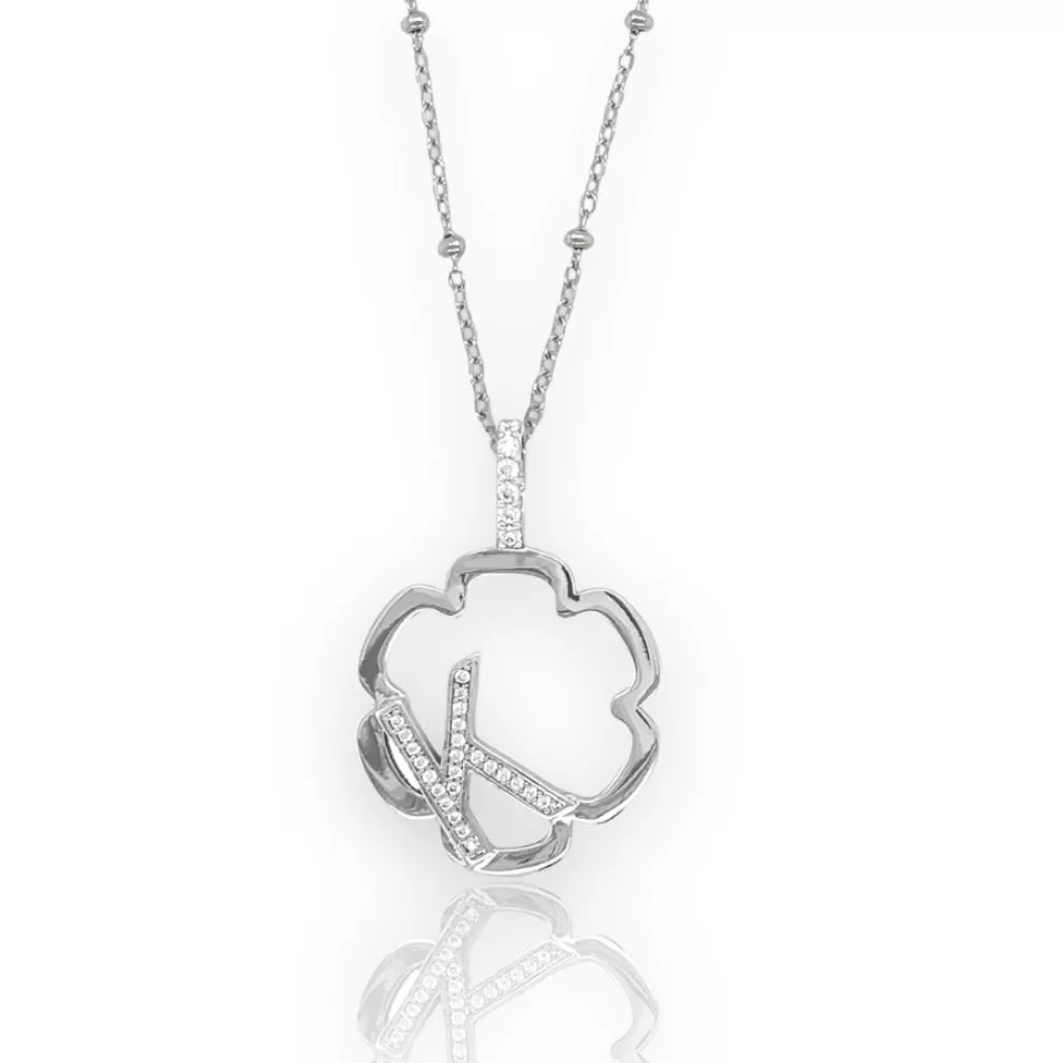 Peyton Daisy Initial Necklace