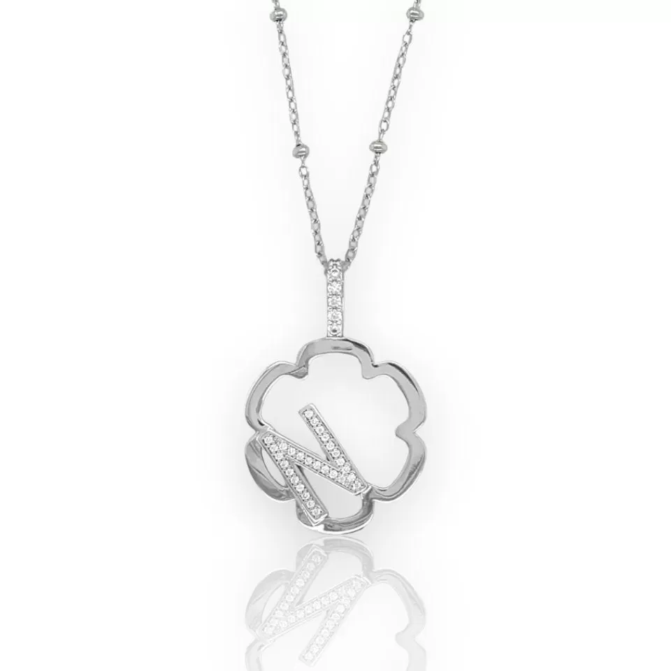 Peyton Daisy Initial Necklace