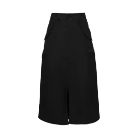 Pleated Cargo Midi Skirt